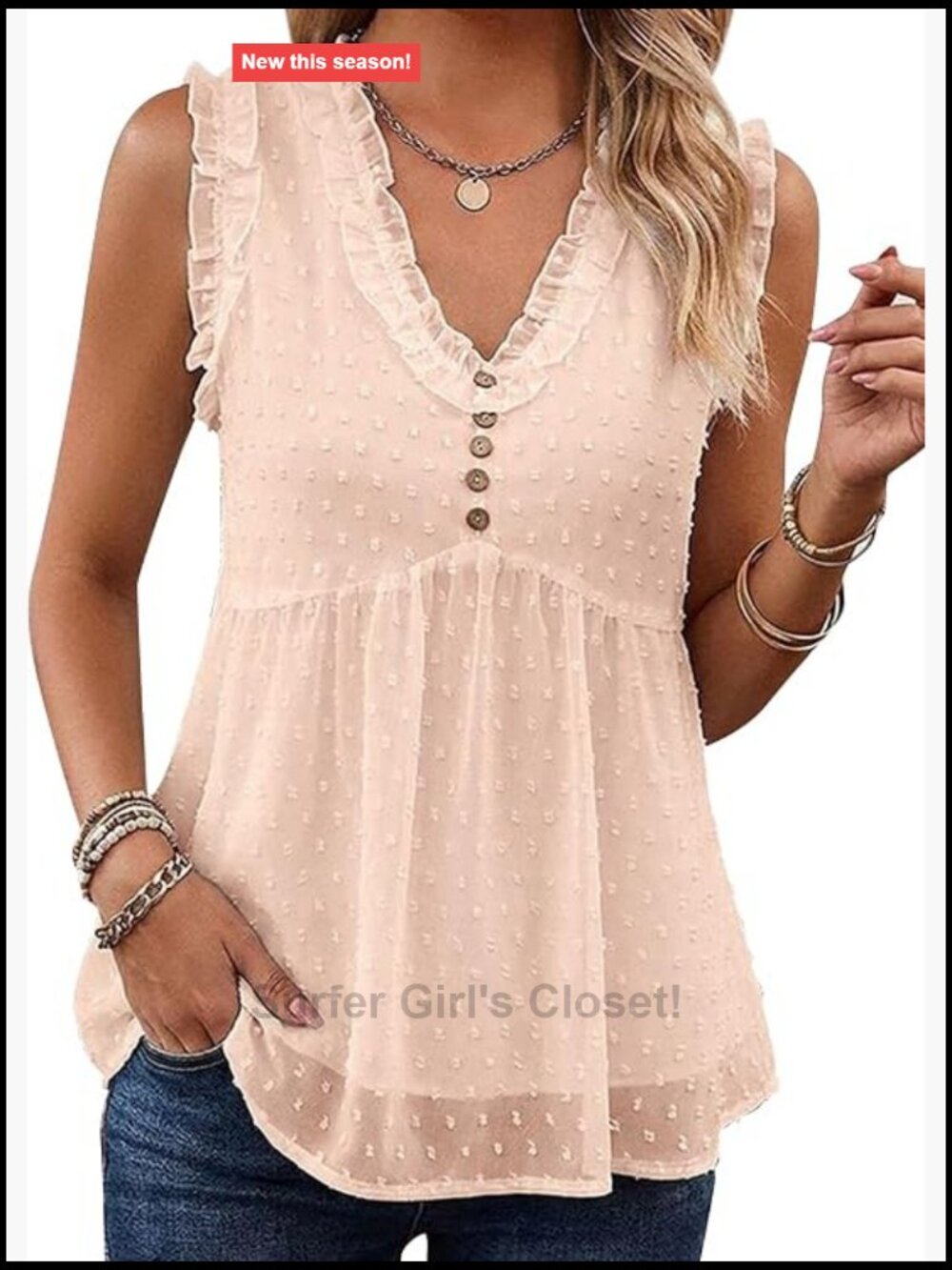 Women's Sleeveless V-Neck Ruched Lace Tank Top